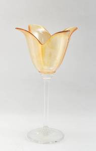 lot 427 image: Glass Tulip Goblet Vase