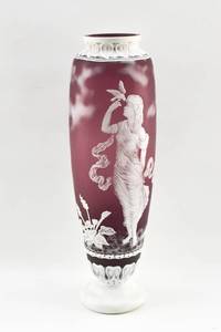 lot 424 image: Tall Roman-Style Jasperware Vase