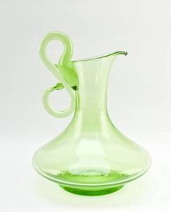 lot 426 image: Green Glass Pitcher