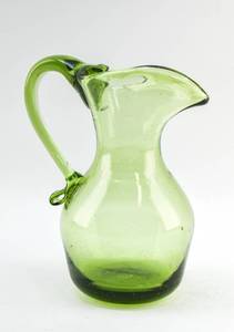 lot 433 image: Small Green Glass Pitcher