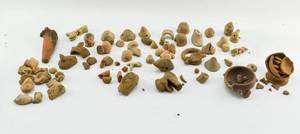 lot 409 image: Group of Pre-Colombian Handmade Clay Artifacts