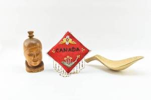 lot 411 image: Three Handmade Native American or First Nations Items