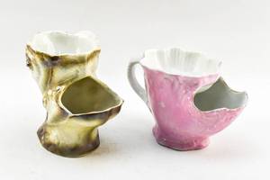 lot 341 image: Two Porcelain Shaving Mugs