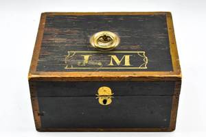 lot 392 image: Antique Document Box with Monogram