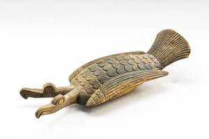 lot 377 image: Antique Two-Headed Bird Sculpture