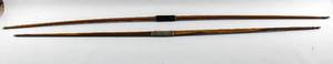 lot 30 image: Two Antique Yew Wood Longbows