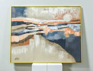 lot 42 image: Abstract Pastel Marshland Painting by Lee Reynolds