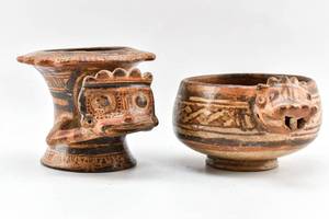 lot 400 image: Two Antique Rattle Bowls