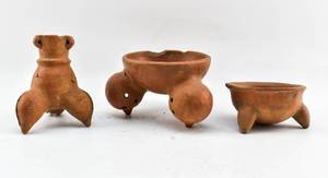 lot 403 image: Three Antique Rattle Bowls