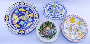 lot 294 image: Four Hand-Painted Ceramic Pieces, Baudiuelli and Other