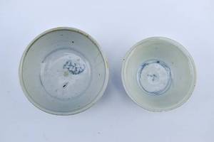 lot 371 image: Two Antique Chinese Porcelain Blue and White Bowls