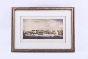 lot 62 image: Hongs and Waterfront of Canton China 1840-1845 Chinese School Print