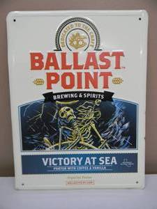 lot 6 image: RARE - VINTAGE BALLAST POINT BREWING & SPIRITS VICTORY AT SEA TIN ADVERTISING SIGN - NICE - AWESOME PIECE - APPROX 12 By 16 - SEE PICTURES