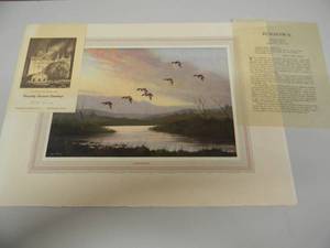 lot 18 image: RARE - ORIGINAL VINTAGE GRAIN BELT BEER - INNER OFFICE Christmas Greetings ART By Wilfrid Bailey Sundown - RARE ABSOLUTELY FANTASTIC PIECE - APPROX 12 By 16 - SEE PICTURES