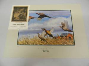 lot 20 image: RARE - ORIGINAL VINTAGE GRAIN BELT BEER - INNER OFFICE Christmas Greetings ART By Richard E Bishop OUT OF COVER - RARE ABSOLUTELY FANTASTIC PIECE - APPROX 12 By 16 - SEE PICTURES