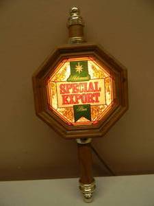 lot 31 image: VINTAGE SPECIAL EXPORT COACH LAMP LIGHTED BAR SIGN - AWESOME PIECE - APPROX 7 By 14 - SEE PICTURES