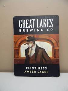 lot 48 image: RARE - GREAT LAKES BREWING CO. METAL  TIN BAR SIGN - AWESOME PIECE - APPROX 18 By 24 - SEE PICTURES