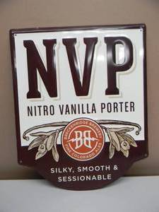 lot 79 image: RARE - BREKENRIDGE BREWERY NITRO VANILLA PORTER EMBOSSED METAL  TIN BAR SIGN - AWESOME PIECE - APPROX 13 By 16 - SEE PICTURES