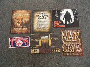 lot 107 image: COLLECTION OF MAN CAVE SIGNS - COOL PIECES - SEE PICTURES