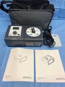 lot 1 image: Like New MSRP $2500 Philips Respironics System One REMstar Auto 550P With A-Flex CPAP - VPAP Machine With Carrying Bag, Smart Card, Reservoir, Power Cord & Manual (Hose Not Included) - Only 175 Hours Works Excellent