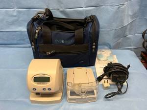 lot 9 image: Like New MSRP $1600 AEIOMed Everest 2 TRAVEL CPAP Machine - WDocking Station & Reservoir, Power Supply, Manual, New Replacement Filters, Travel Bag & More  Only 1350 Hours Works Great