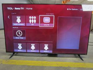 lot 1003 image: TCL 55 Class 4-Series 4K UHD HDR Smart Roku TV  55S455