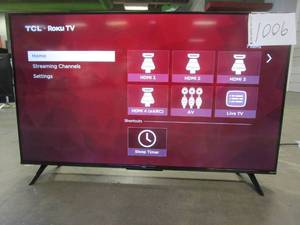 lot 1006 image: TCL 43 Class 4-Series 4K UHD HDR Smart Roku TV  43S455