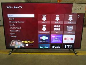 lot 1015 image: TCL 43 Class 4-Series 4K UHD HDR Smart Roku TV  43S455