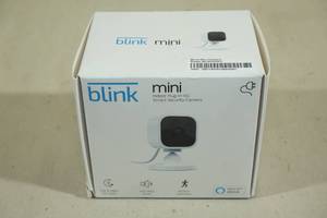 lot 37 image: Blink Mini Indoor Plug-In HD Smart Security Camera