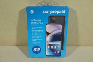 lot 70 image: Motorola One 5G Ace AT&T Prepaid Cell Phone -Gray