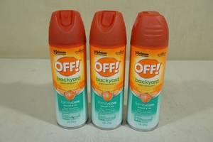 lot 92 image: 3 OFF Backyard Insect Repellent 6oz