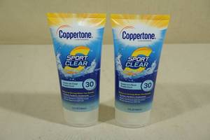 lot 95 image: 2 Coppertone Sport Clear Sunscreen 30 SPF 5oz