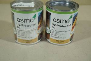 lot 121 image: 2 .75 Liters Osmo UV-Protection Oil -Clear Satin