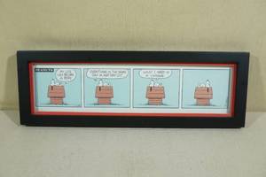 lot 233 image: Peanuts Snoopy Framed Comic Strip