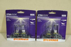 lot 250 image: 2 Sets Sylvania Xtravision Halogen Lamps 9006