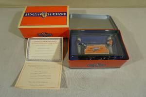 lot 265 image: Lionel Trains Schylling Centennial 1900 - 2000 Tin Railroad Hand Car