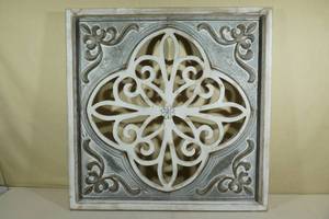 lot 282 image: Wood and Metal Cutout Wall Art