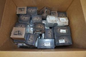 lot 287 image: 65 Novelty Drinking Glasses - All Pro GunPatriotic Themed