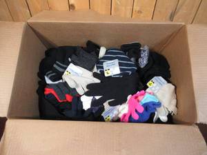Box of Knit Gloves Kids to Adults