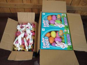 Lot of Metallic & Pastel Plastic Easter Eggs