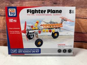 New 102pc Fighter Plane Metal Erector Set