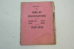 lot 268 image: vintage tune up spec manual