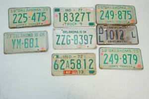 lot 319 image: Vintage License plates