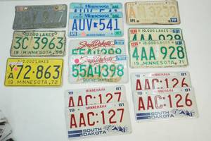 lot 330 image: vintage license plates