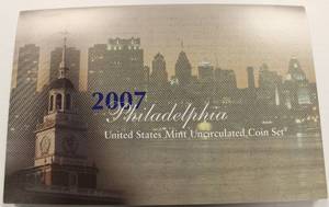 lot 68 image: 2007 U.S. Mint Philadelphia Uncirculated Coin Set
