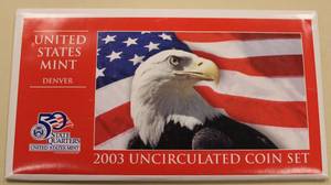 lot 22 image: 2003 U.S. Denver Mint Uncirculated Coin Set