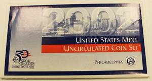 lot 71 image: 2002 U.S. Philadelphia Mint Uncirculated Coin Set