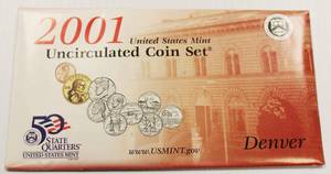 lot 26 image: 2001 U.S. Denver Mint Uncirculated Coin Set