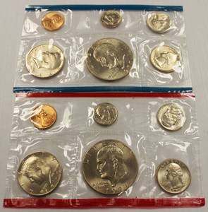 lot 49 image: 1977 United States Denver & Philadelphia Mint Uncirculated Coin Set