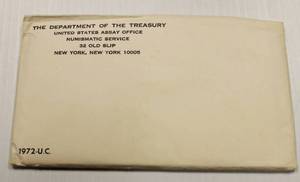 lot 56 image: 1972 United States Denver & Philadelphia Mint Uncirculated Coin Set